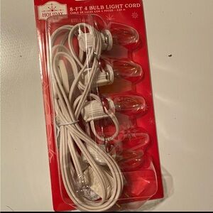 4 Bulb Light Cord C7 Village Blow Mold Holiday Time 8' New EMPIRE BLOW MOLD